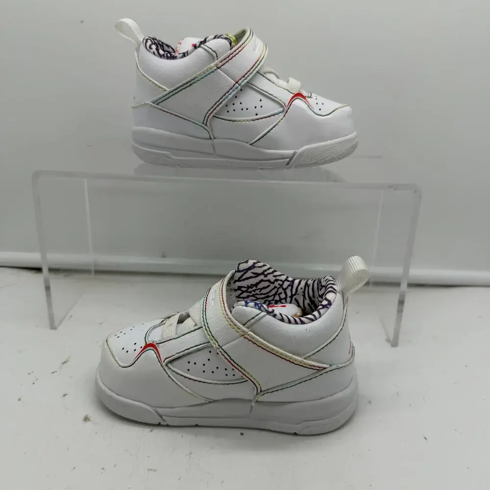Nike Air Jordan Shoes Kids Baby Infant 5C Rainbow Strap White Sneaker